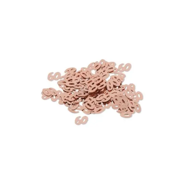 Sachet de confettis de table d'anniversaire "60 ans" - Rose gold