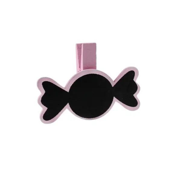 6 Pinces Ardoise Bonbon - Rose