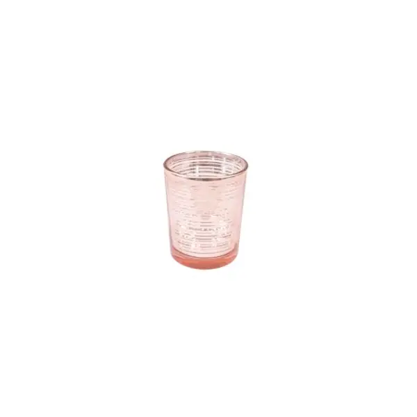 Photophore en verre à rayures - Rose Gold - 6,8 cm