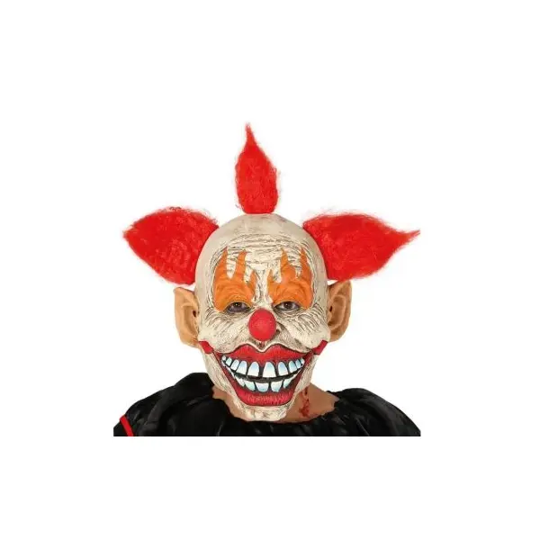 Masque Latex Clown avec Cheveux