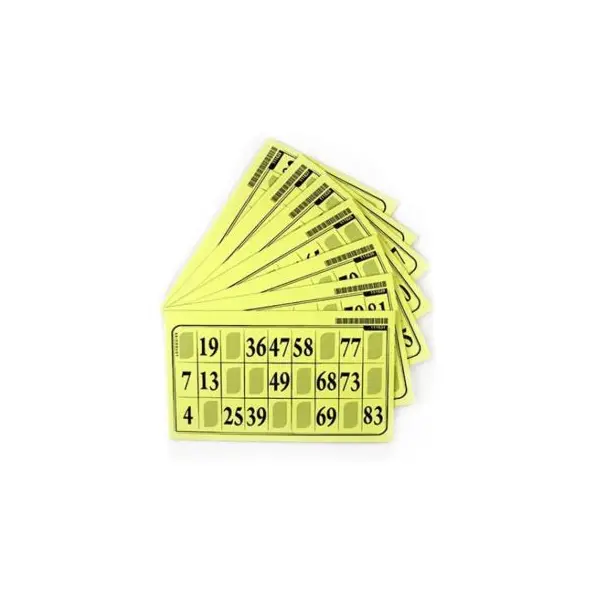 Pack 125 Cartons Souples de Loto - Jaune