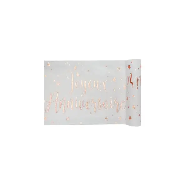 10 Gobelets Joyeux Anniversaire - Métal Rose Gold