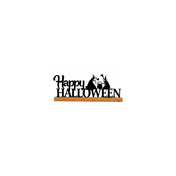 Décoration "Happy Halloween" noire