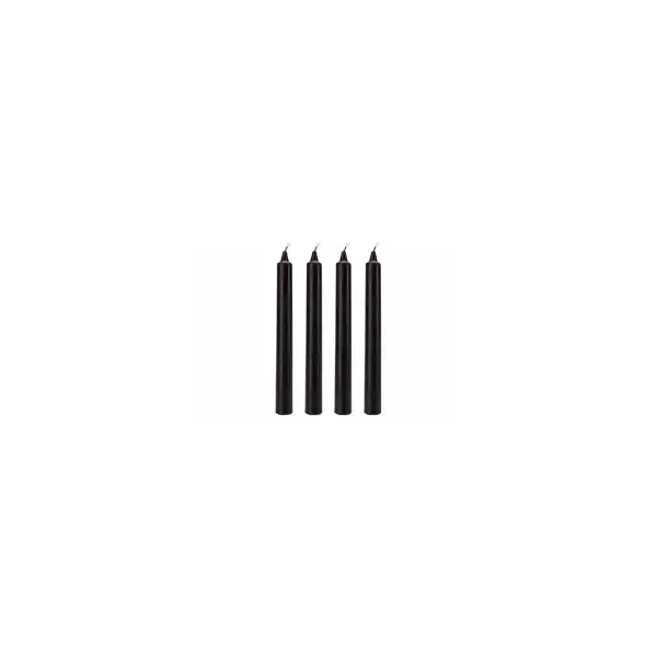 Lot de 4 bougies noires pour Halloween