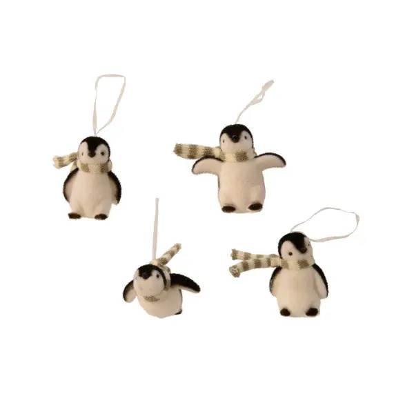 4 Pingouins plastique écharpe