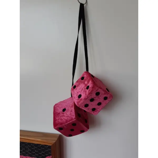 Fuzzy dices fuchsia
