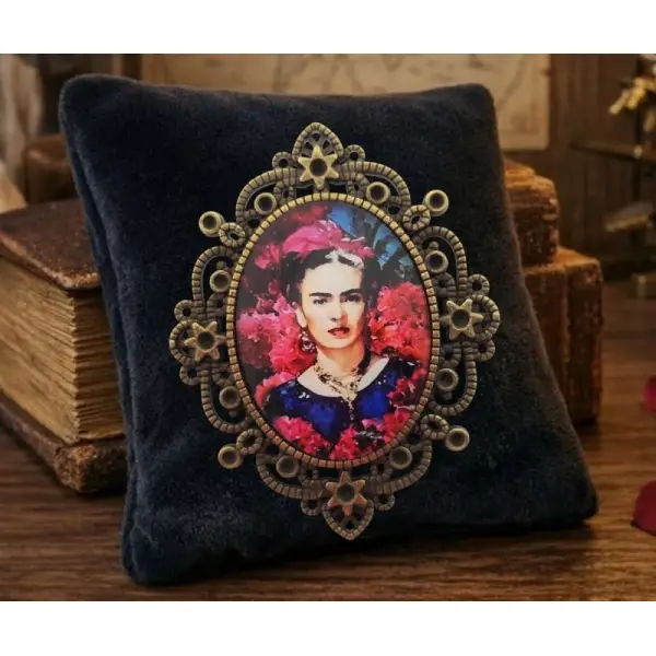 Bijou folklorique botanique - portrait féministe mexicain - univers frida kahlo.