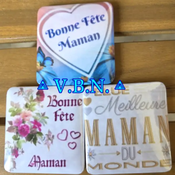 Magnet de 5cm carre sur 5cm differents modèle fait main offre découverte