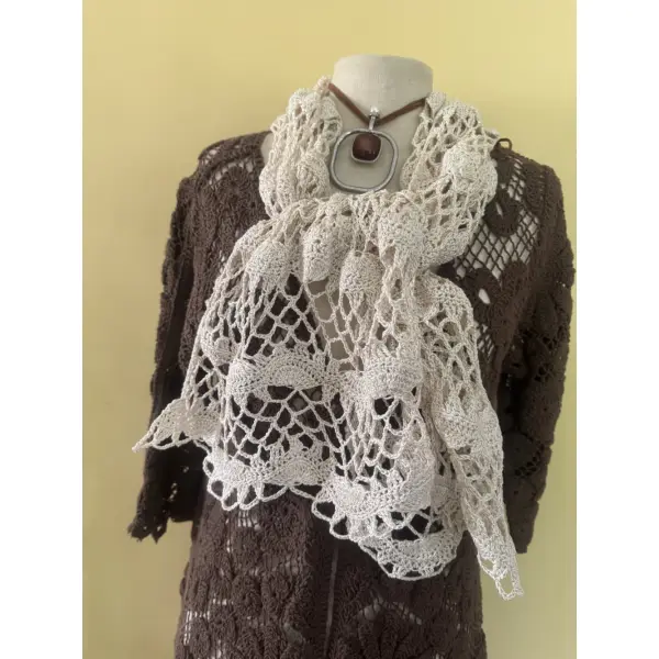 ** tour de cou/ écharpe bohème chic ** crochet