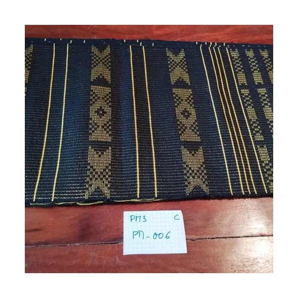 Pm3-006 - véritable bande de pagne manjak tissé coton