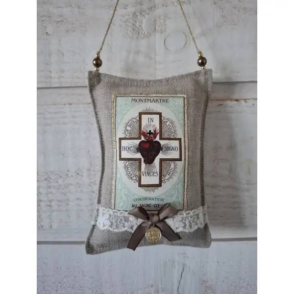 Coussin de porte ex voto (n°5) lin