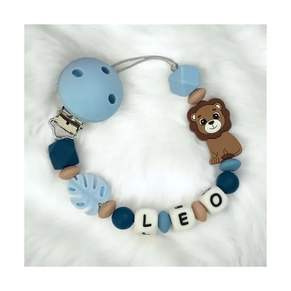 Attache tétine personnalisée , cadeau naissance , perles silicone