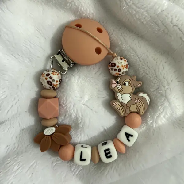 Attache tétine personnalisée , cadeau naissance , perles silicone