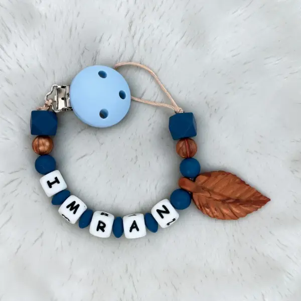 Attache tétine personnalisée , cadeau naissance , perles silicone
