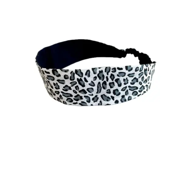 Bandeau cheveux femme léopard gris et blanc