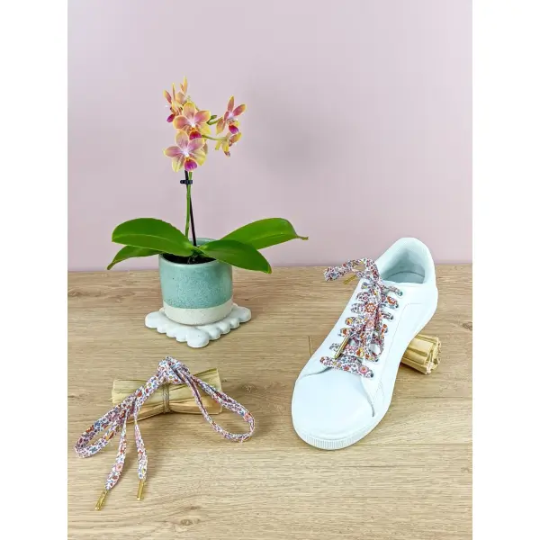 Lacets de chaussures liberty blanc
