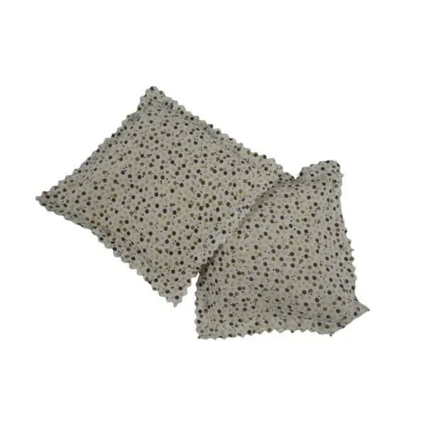 Chaufferettes / pocket bouillottes sèches écrues à pois marrons et beiges / bouillotte de poche