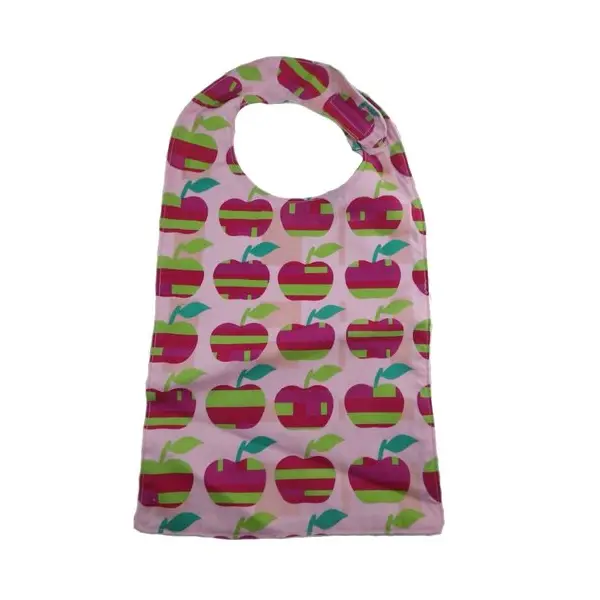 Bavoir en tissu motif pommes