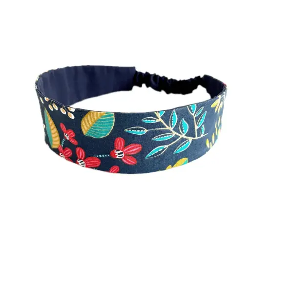 Bandeau cheveux femme fleurs multicolores
