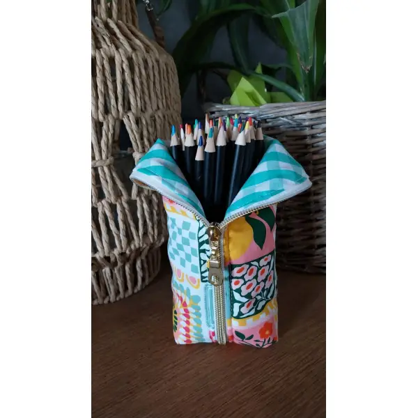 Trousse debout - patchwork d'été