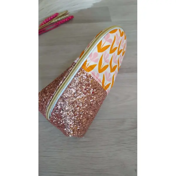 Trousse debout - tulipe scandinave pailleté
