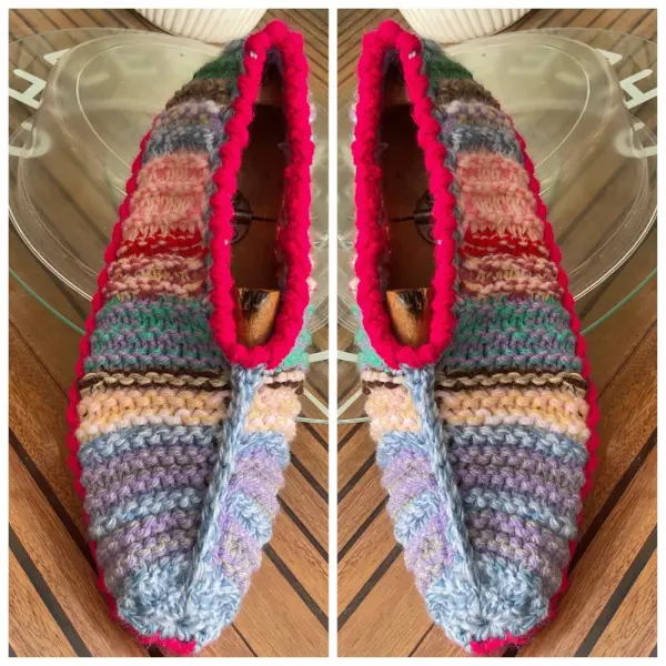 Chaussons ballerines en tricot,acrylique doux avec laine, pour femme