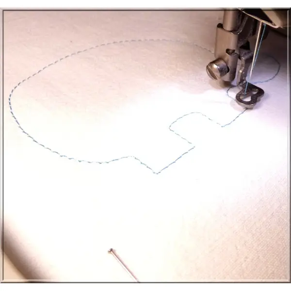 Eléphant en appliqué : fichier broderie machine