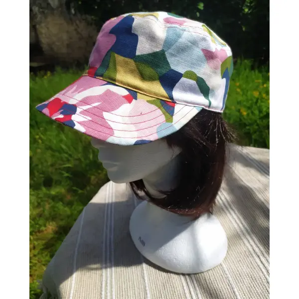 Casquette amaya impressionniste multicolore
