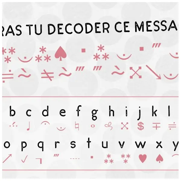 ***A IMPRIMER*** Duo de cartes demande parrain / marraine "Sauras tu décoder ce message ?"