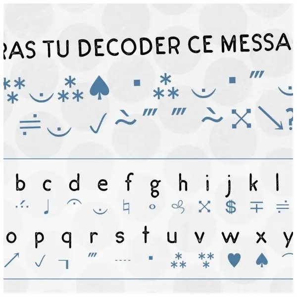 ***A IMPRIMER*** Duo de cartes demande parrain / marraine "Sauras tu décoder ce message ?"