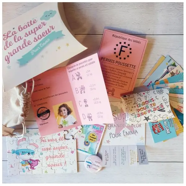 Boîte à grande soeur remplie personnalisable