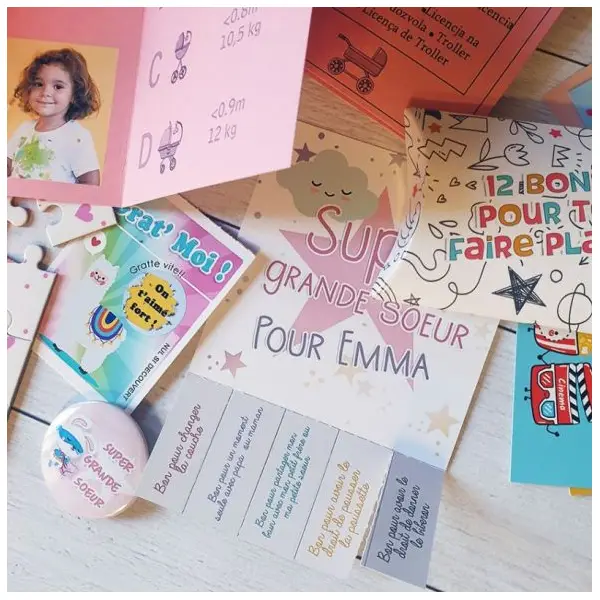 Boîte à grande soeur remplie personnalisable