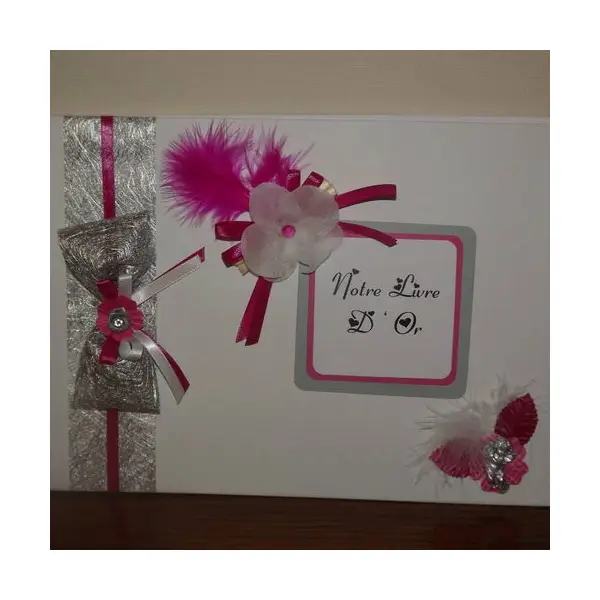 Livre d'or mariage choix des couleur et avec personnalisation