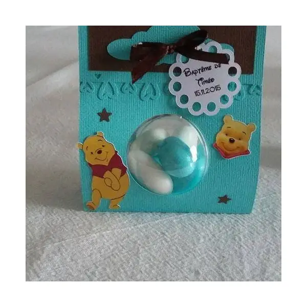 Contenant a dragée sac pour baptême, anniversaire winnie