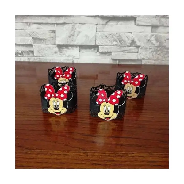 Lot de 10 rond de serviette minnie , réalisé dans les couleurs de votre choix