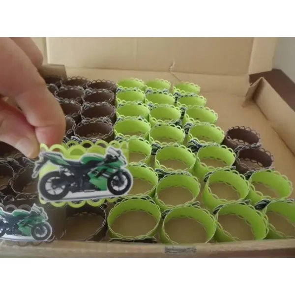 Lot de 10 rond de serviette moto , réalisé dans les couleurs de votre choix