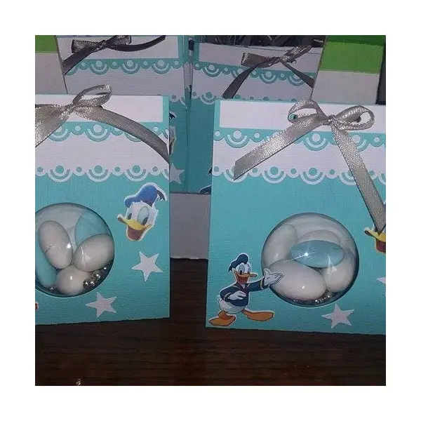 Contenant à dragée sac thème " canard " pour baptême ,anniversaire