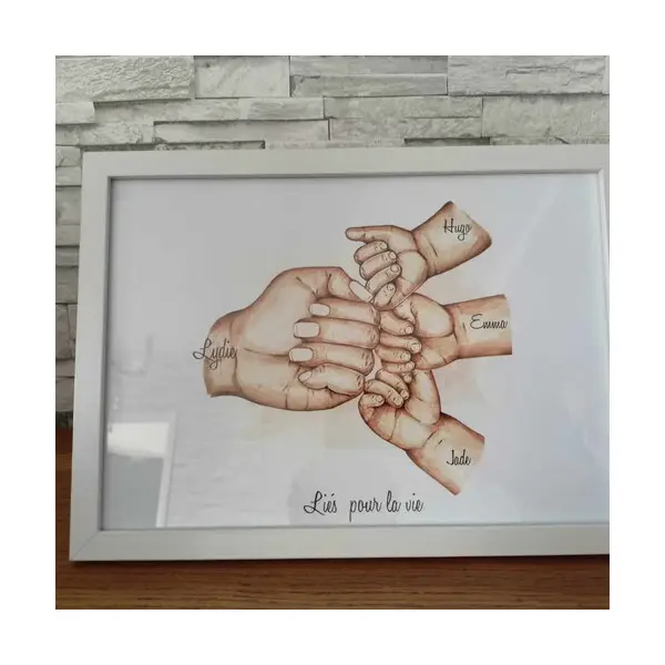 Cadre mains maman ,idée cadeau