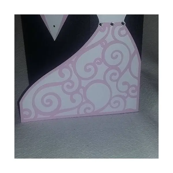 Faire part mariage costume et robe décoré