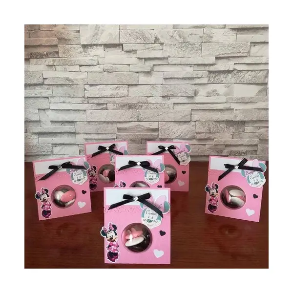 Contenant a dragée sac pour baptême thème minnie