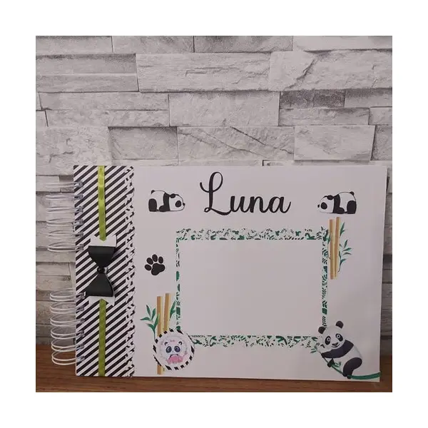Livre d 'or thème panda pour baptême ou anniversaire enfant