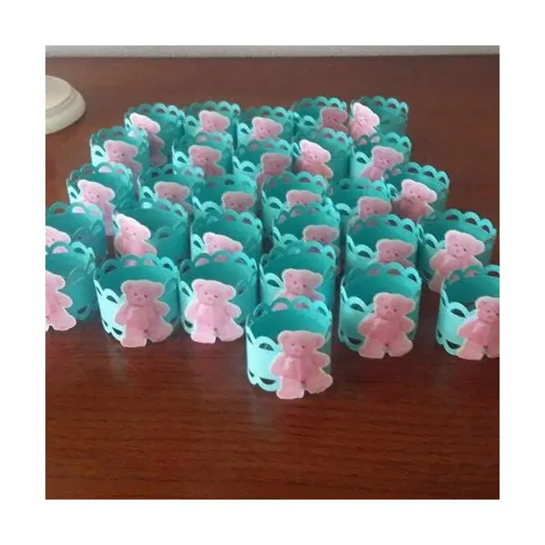 Lot de 10 rond de serviette ourson , réalisé dans les couleurs de votre choix