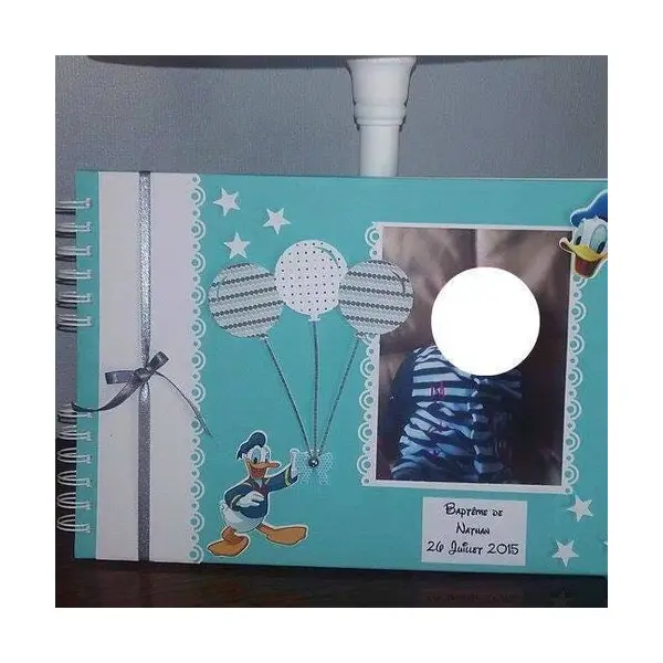 Livre d 'or thème donald pour baptême ou anniversaire enfant