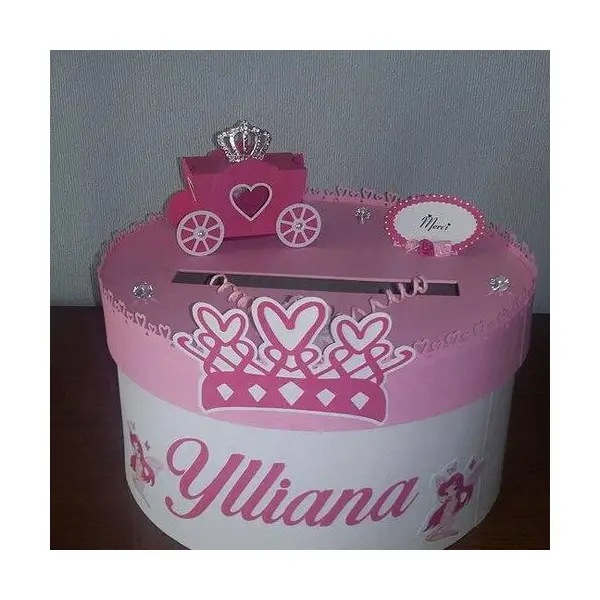 Urne pour baptême , anniversaire thème princesse