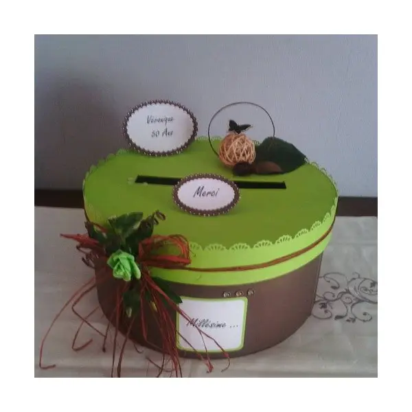 Urne mariage , anniversaire thème nature , avec personnalisation