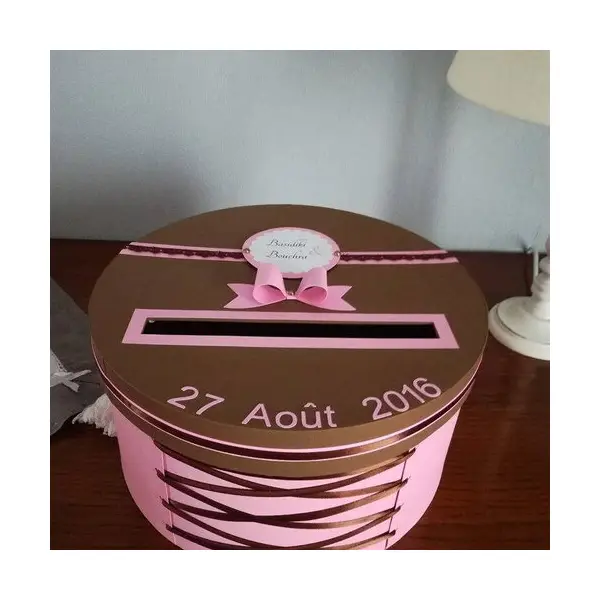 Urne pour mariage , anniversaire thème dentelle