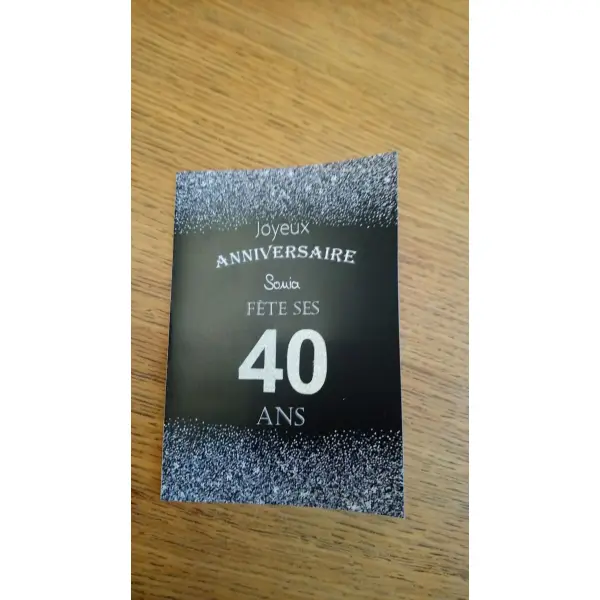 Faire part anniversaire 40 ans , 30 ans, 50 ans etc ...