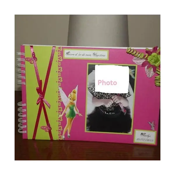 Livre d 'or thème fée clochette pour baptême ou anniversaire enfant