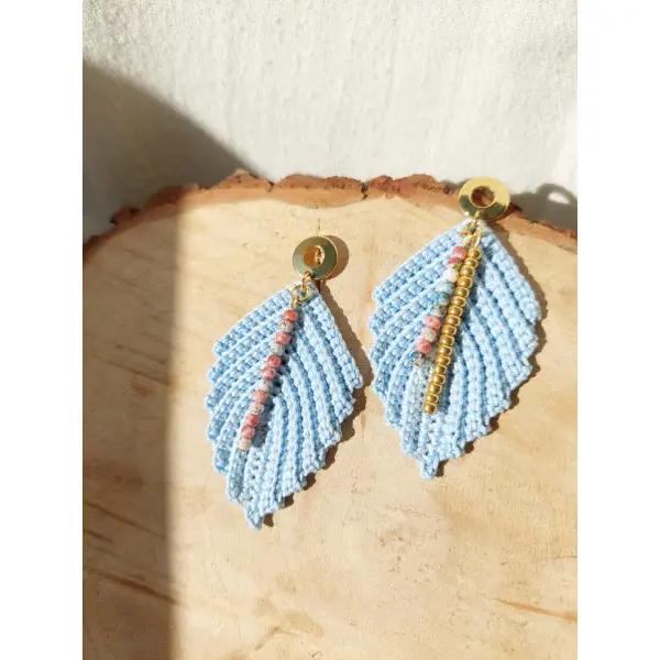 Boucles d'oreilles en crochet - talisman