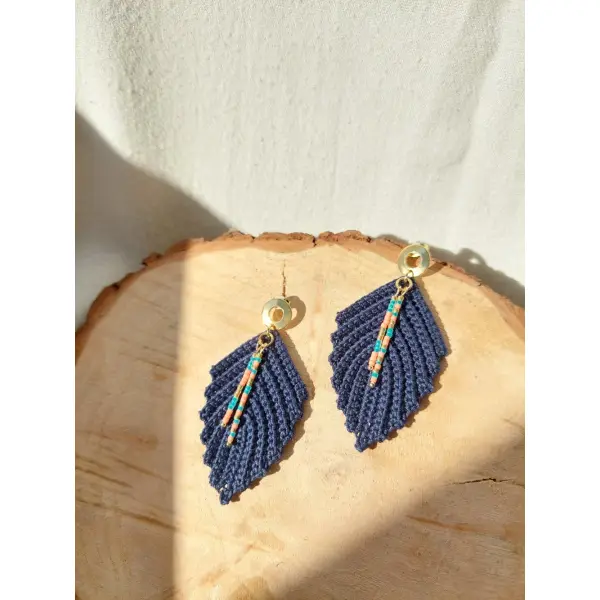Boucles d'oreilles en crochet - talisman
